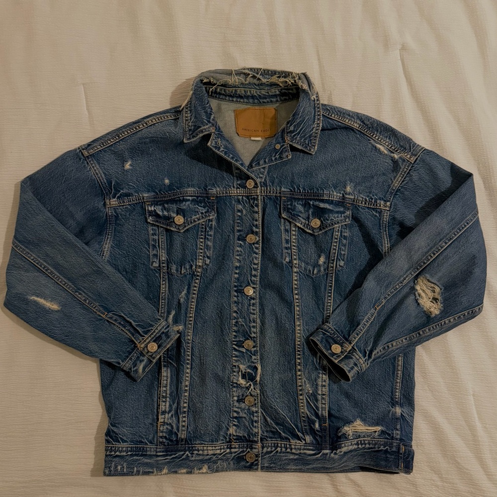 American Eagle Distressed Denim Jacket